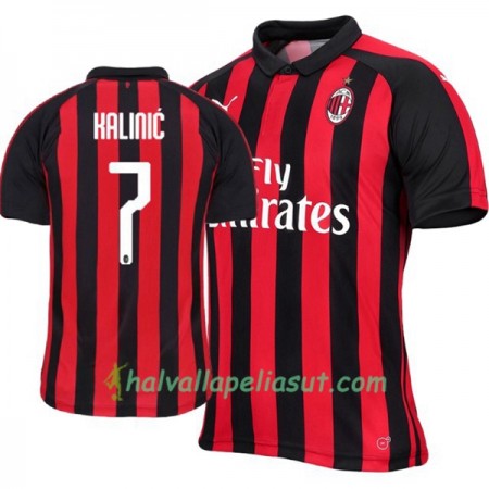 Jalkapallo Pelipaidat AC Milan Nikola Kalinic 7 Kotipaita 2018-2019 Lyhythihainen